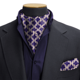 LAGOON SILK CRAVAT & POCKET SQUARE SET